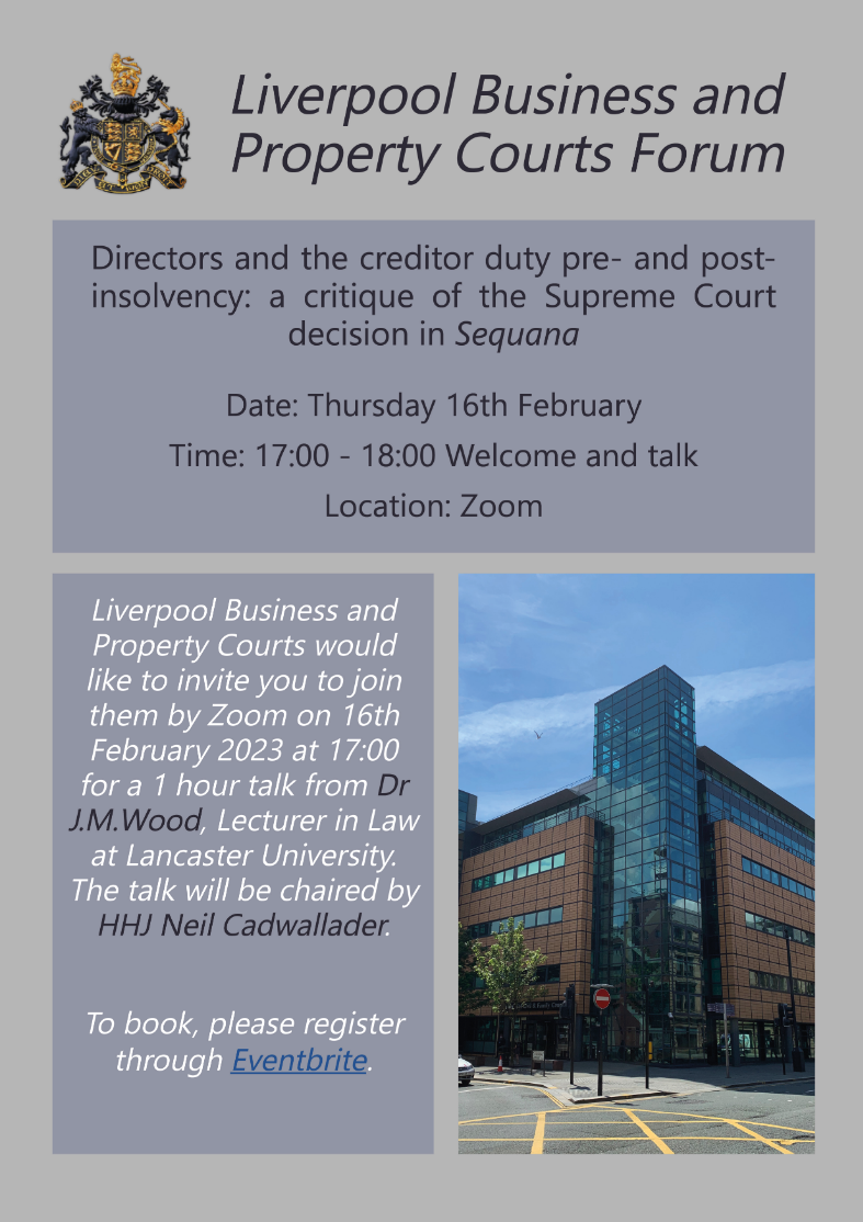 You are currently viewing Dr Wood on Sequana – Directors’ Duties to Creditors