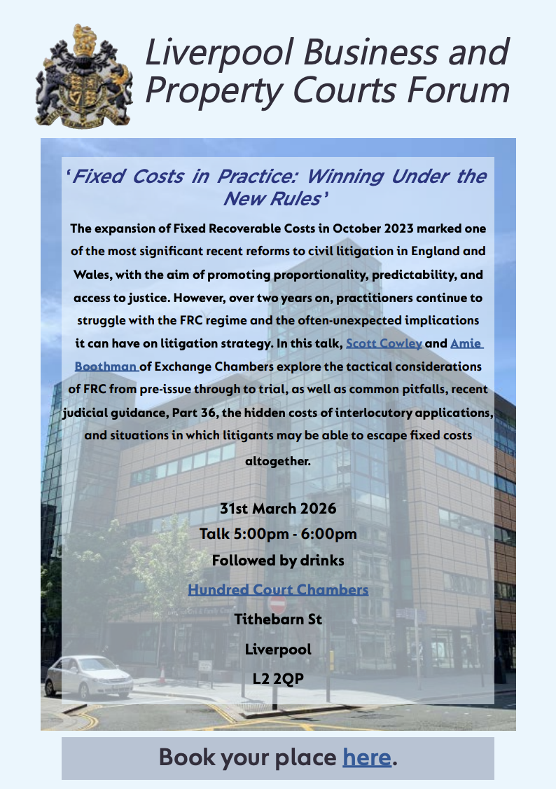 You are currently viewing March 2026 LBPCF event – Fixed Costs in Practice: Winning Under the New Rules